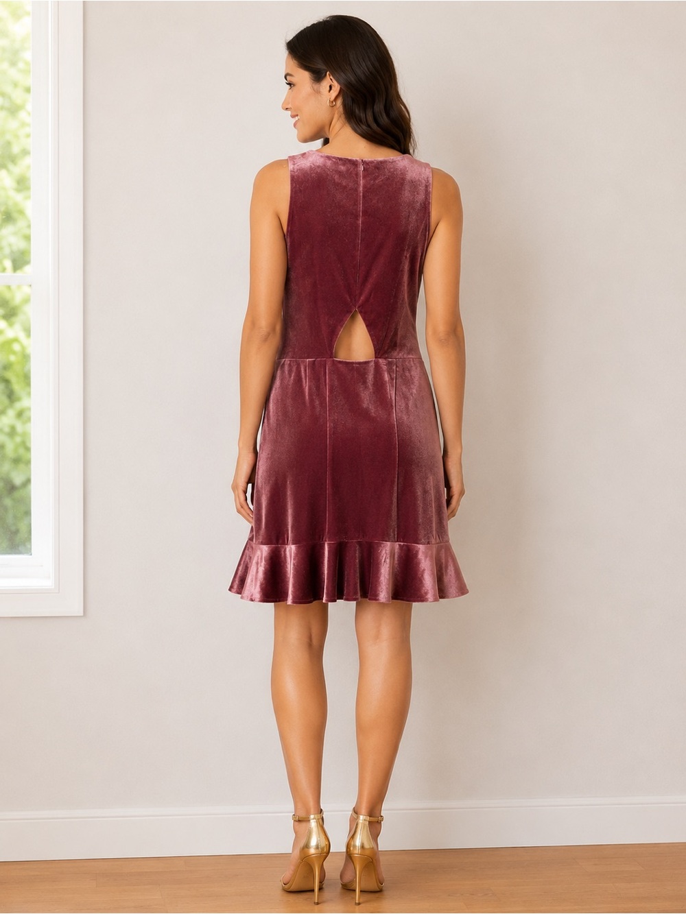 Rebecca Minkoff Velvet Ruffle Hem Dress Size 10